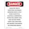Signmission Safety Sign, OSHA Danger, 10" Height, Capacitor Circuit Capacitors Can, Portrait OS-DS-D-710-V-2275 - alternate 1